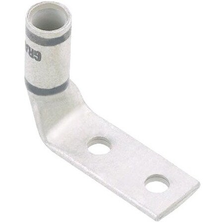 Panduit Copper Compression Lug, 2 Hole, 1/0 AWG Flex, 1/2 (12, LCDX1/0-12DF-X LCDX1/0-12DF-X